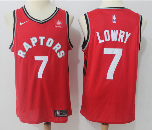 Men's Toronto Raptors #7 Kyle Lowry Nike Red Icon Edition Basketball Jersey
